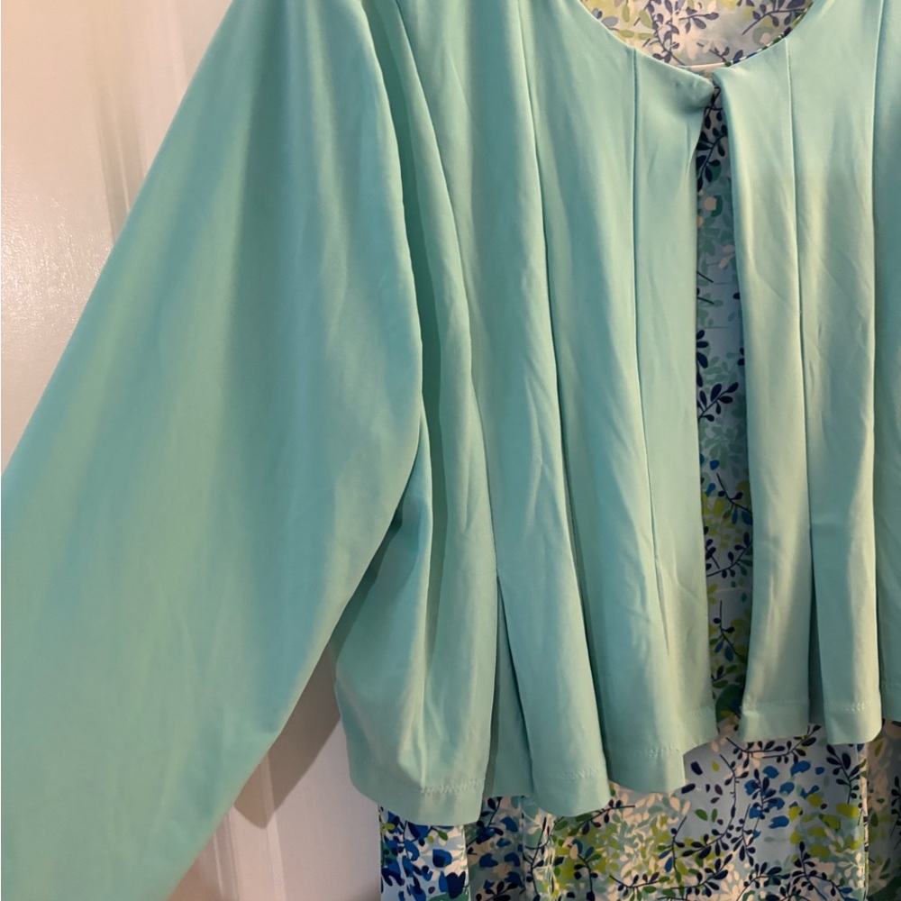 Danny & Nicole Two-Piece Floral Dress & Jacket Set Sz XL NWT - Picture 9 of 10